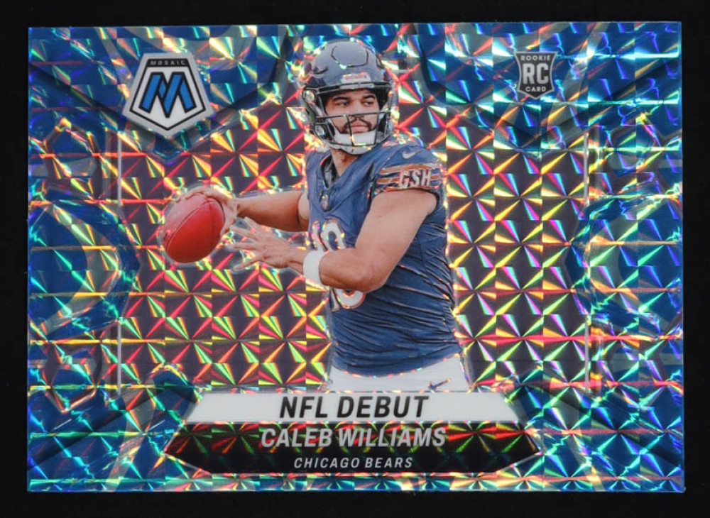 Caleb Williams 2024 Panini Mosaic Mosaic Reactive Blue #289 DEB RC
