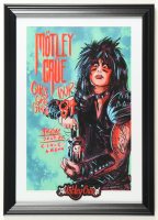 1987 "Motley Crue: Girls Girls Girls" Tour Custom Framed Poster with Motley Crue Patch at PristineAuction.com