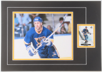Doug Gilmour Signed Blues Sports Card Custom Lithograph Display with Photo (JSA) at PristineAuction.com