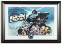 1979 "Star Wars: Empire Strikes Back" Custom Framed Print with Official Jedi Knight Patch at PristineAuction.com