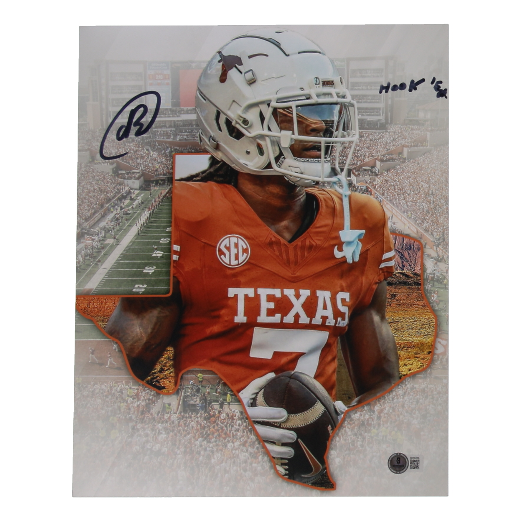 Isaiah Bond Signed Texas Longhorns 11x14 Photo Inscribed "Hook 'Em" (Beckett) at PristineAuction.com Isaiah Bond Signed Texas Longhorns 11x14 Photo Inscribed "Hook 'Em" (Beckett) at PristineAuction.com