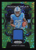 Jahmyr Gibbs 2023 Panini Prizm Rookie Gear Prizms Neon Green Pulsar #7 RC at PristineAuction.com