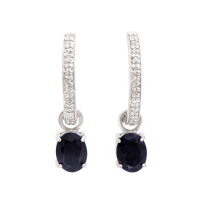 3.43 CTW Sapphire & Diamond 18K Gold Plated Designer Earrings | Estimated Value $1,289 (AMG) at PristineAuction.com