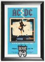 1988 "AC/DC" Atlanta Concert Custom Framed Poster with AC/DC Patch at PristineAuction.com