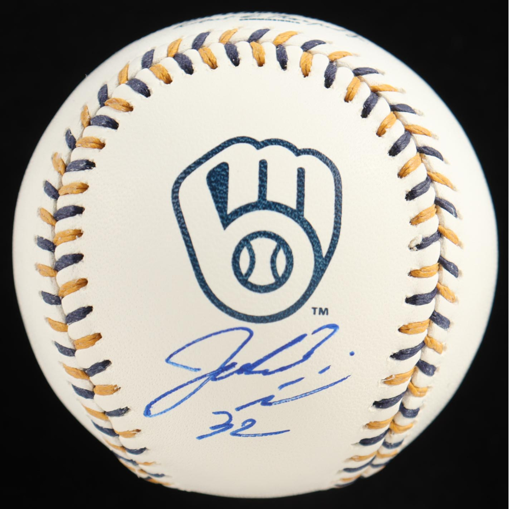 Jacob Misiorowski Signed OML Brewers Logo Baseball (Prova) at PristineAuction.com