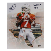 Isaiah Bond Signed Texas Longhorns 11x14 Photo Inscribed "Hook 'Em / 007" (Beckett) at PristineAuction.com