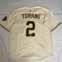Brice Turang Signed Brewers Nike Authentic Jersey (Beckett) at PristineAuction.com