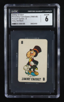 Jiminy Cricket 1946-48 Russell Card Game Grey Ink Back (CGC 6) at PristineAuction.com