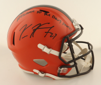 Kareem Hunt Signed Browns Full-Size Speed Helmet Inscribed "Welcome To The Dawg Pound!" (JSA) at PristineAuction.com