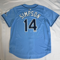 Chandler Simpson Signed Rays Nike Authentic Jersey Inscribed "Fastest Man in Baseball" (Beckett) at PristineAuction.com