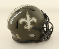 Bryan Bresee Signed Saints Salute To Service Alternate Speed Mini Helmet (JSA) at PristineAuction.com
