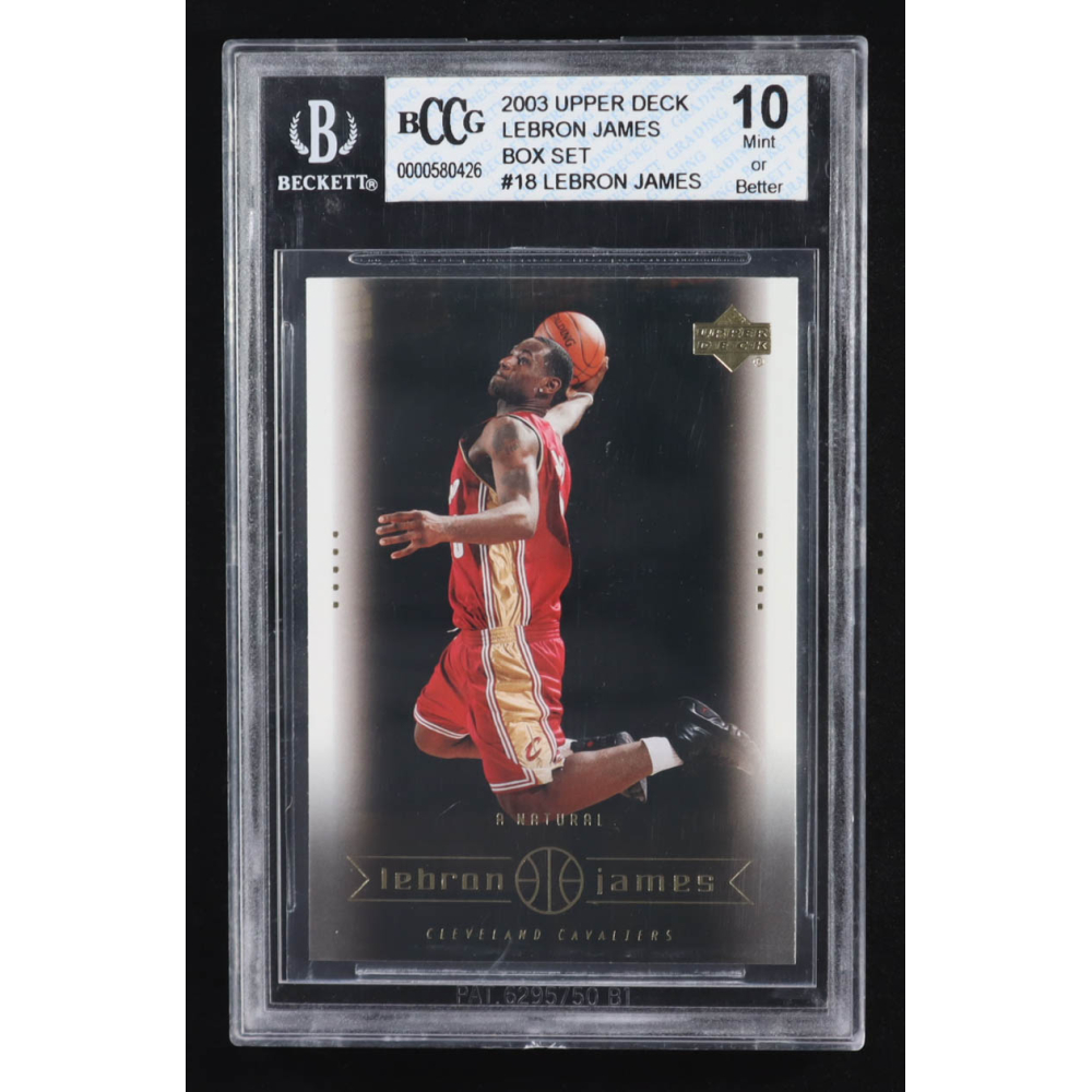 Lebron James 2003 Upper Deck Box Set #18 RC (BCCG 10) at PristineAuction.com