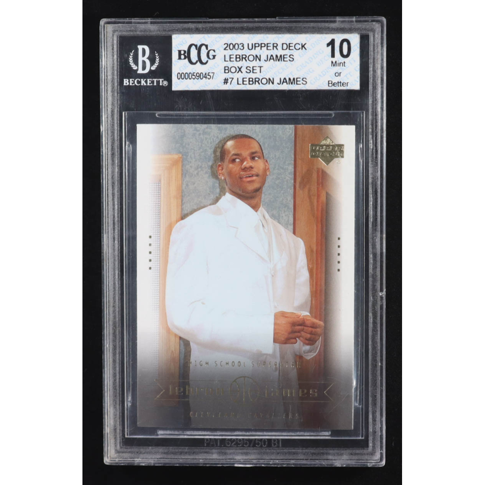 Lebron James 2003 Upper Deck Box Set #7 RC (BCCG 10) at PristineAuction.com