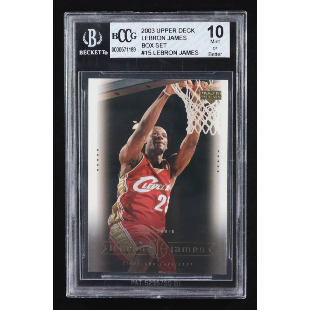 Lebron James 2003 Upper Deck Box Set #15 RC (BCCG 10) at PristineAuction.com
