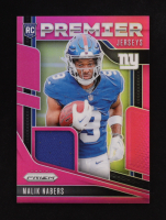 Malik Nabers 2024 Panini Prizm Premier Jerseys Pink #4 RC at PristineAuction.com