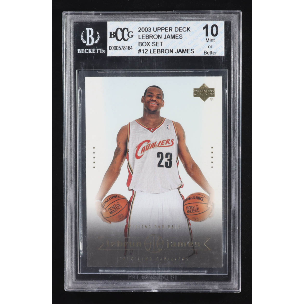 Lebron James 2003 Upper Deck Box Set #12 RC (BCCG 10) at PristineAuction.com