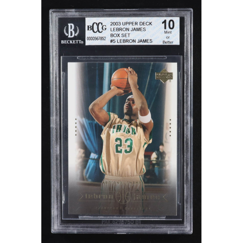 Lebron James 2003 Upper Deck Box Set #5 RC (BCCG 10) at PristineAuction.com