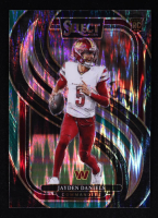 Jayden Daniels 2024 Select Prizm Green and Red Shock #112 RC at PristineAuction.com