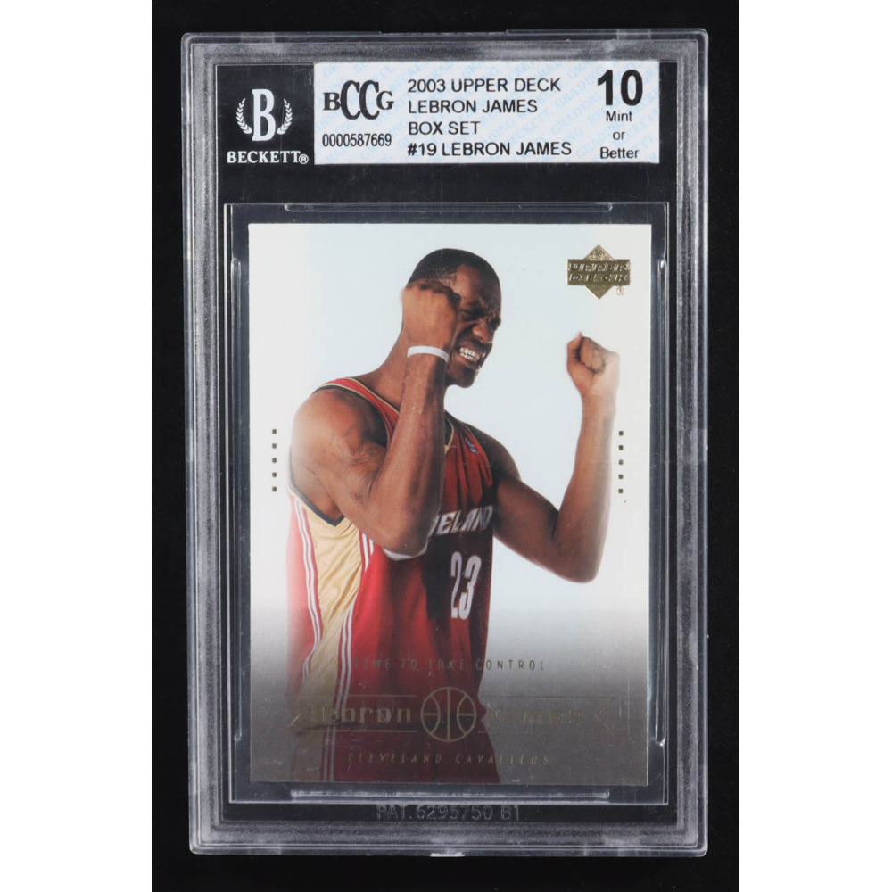 Lebron James 2003 Upper Deck Box Set #19 RC (BCCG 10) at PristineAuction.com