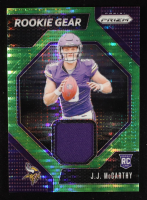 J.J. McCarthy 2024 Panini Prizm Rookie Gear Neon Green Pulsar #8 RC at PristineAuction.com