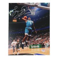 Larry Johnson Signed Hornets 8x10 Photo (PSA) at PristineAuction.com