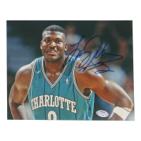 Larry Johnson Signed Hornets 8x10 Photo (PSA) at PristineAuction.com