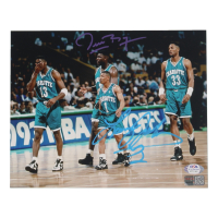 Muggsy Bogues & Larry Johnson Signed Hornets 8x10 Photo (PSA & TriStar) at PristineAuction.com