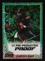 Cameron Ward 2024 Leaf Metal Pre-Production Proof Diagonal Shimmer Green RC #1/1 at PristineAuction.com