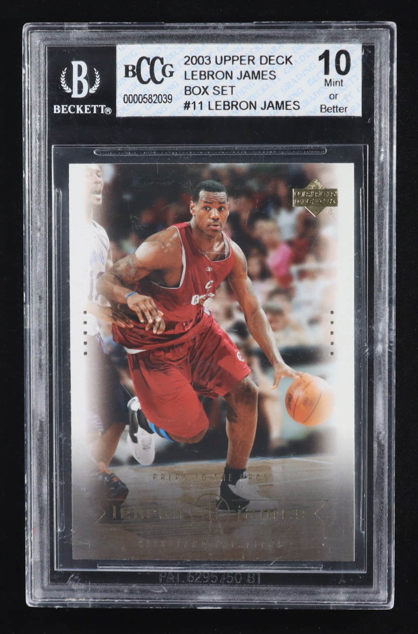 Lebron James 2003 Upper Deck Box Set #11 RC (BCCG 10) at PristineAuction.com Lebron James 2003 Upper Deck Box Set #11 RC (BCCG 10) at PristineAuction.com