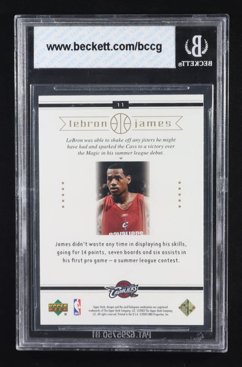 Lebron James 2003 Upper Deck Box Set #11 RC (BCCG 10) at PristineAuction.com Lebron James 2003 Upper Deck Box Set #11 RC (BCCG 10) at PristineAuction.com
