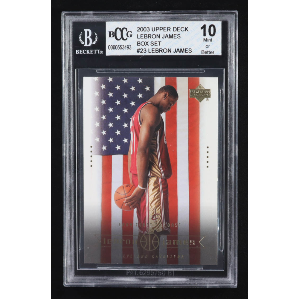 Lebron James 2003 Upper Deck Box Set #23 RC (BCCG 10) at PristineAuction.com