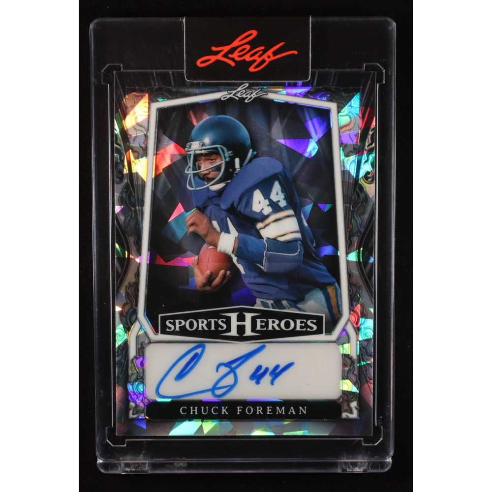 Chuck Foreman 2025 Leaf Sports Heroes Autographs Silver Crystal #BACF1 #15/35 at PristineAuction.com