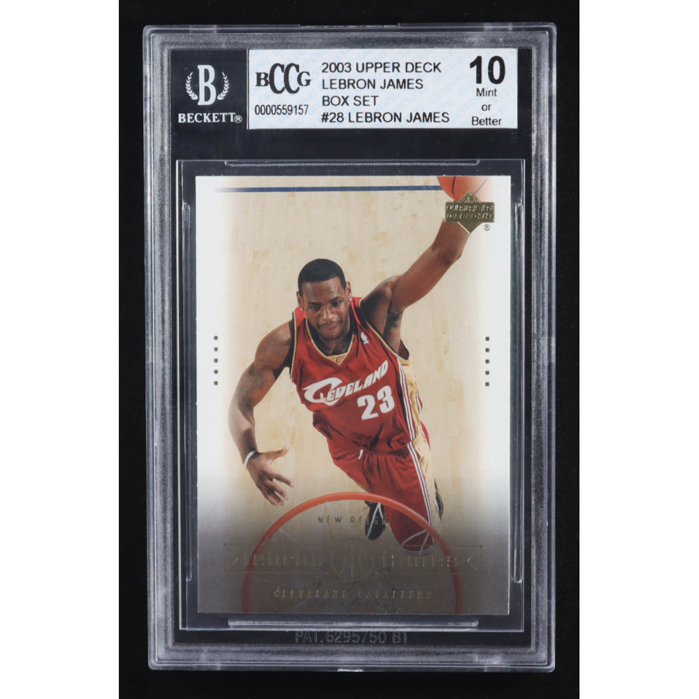 Lebron James 2003 Upper Deck Box Set #28 RC (BCCG 10) at PristineAuction.com