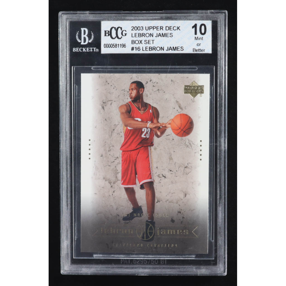 Lebron James 2003 Upper Deck Box Set #16 RC (BCCG 10) at PristineAuction.com