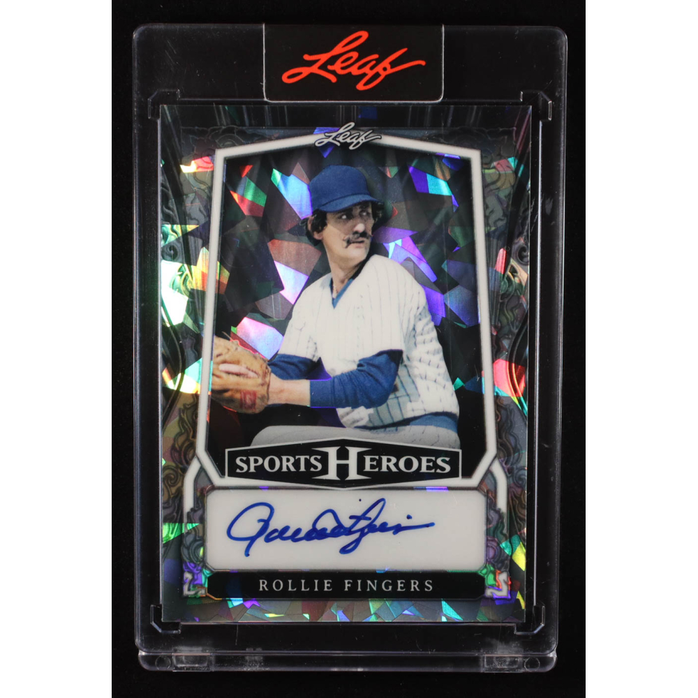 Rollie Fingers 2025 Leaf Sports Heroes Autographs Silver Crystal #BARF1 #10/35 at PristineAuction.com