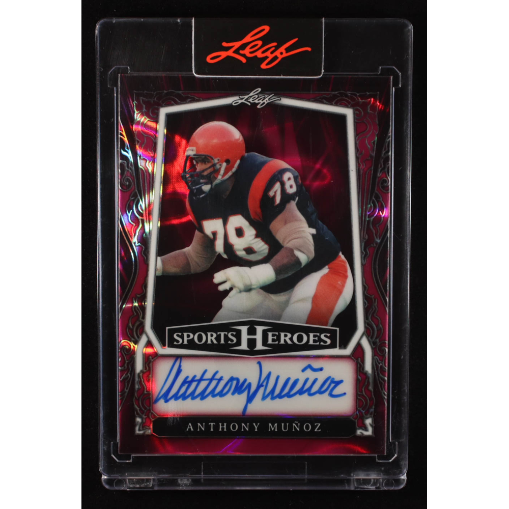 Anthony Munoz 2025 Leaf Sports Heroes Autographs Pink Lava #BAAM1 #1/1 at PristineAuction.com