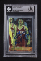Allen Iverson Signed 1996-97 Topps Chrome #171 RC Inscribed "ROY 97" (Beckett | Auto Grade BGS Authentic) at PristineAuction.com