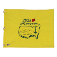 Rory McIlroy Signed 2025 Masters Tournament Golf Pin Flag Inscribed "Grand Slam" (Beckett) at PristineAuction.com