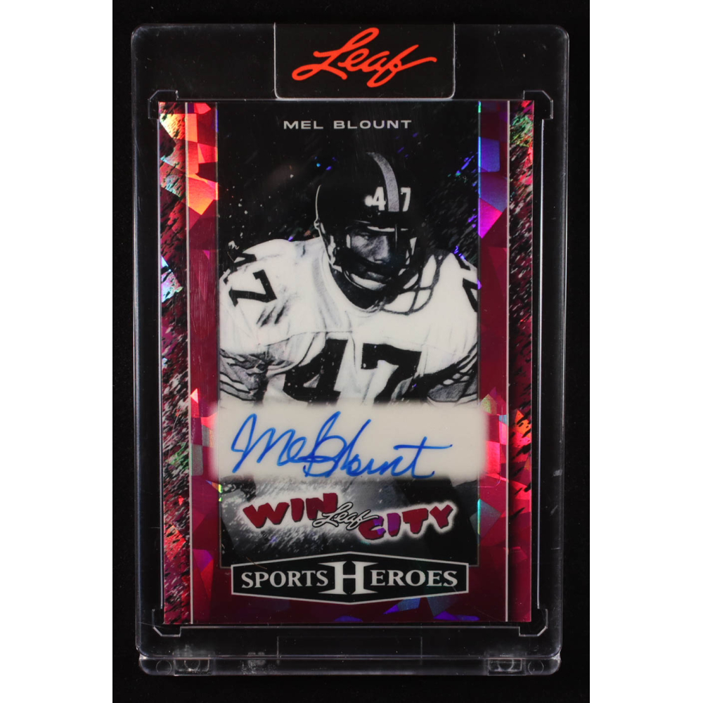 Mel Blount 2025 Leaf Sports Heroes Win City Autographs Pink Crystal #WCMB1 #2/5 at PristineAuction.com