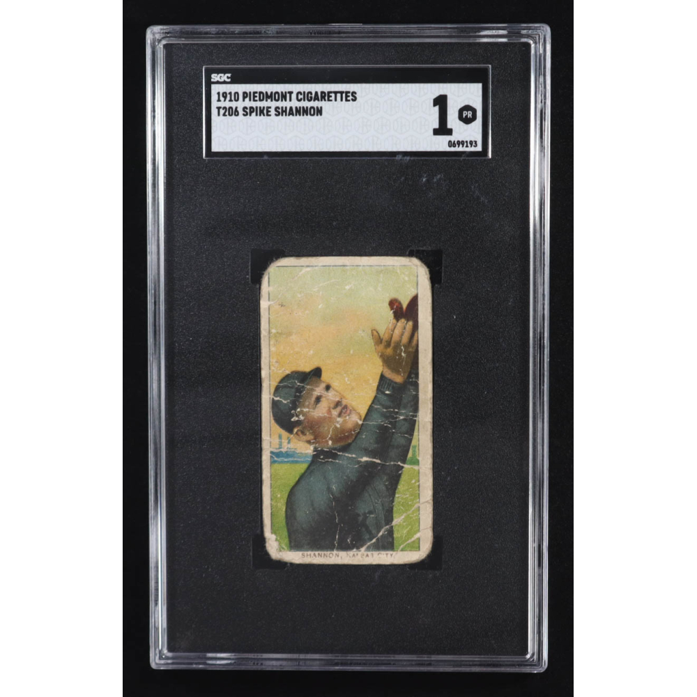 Spike Shannon 1910 Piedmont Cigarettes #T206 (SGC 1) at PristineAuction.com