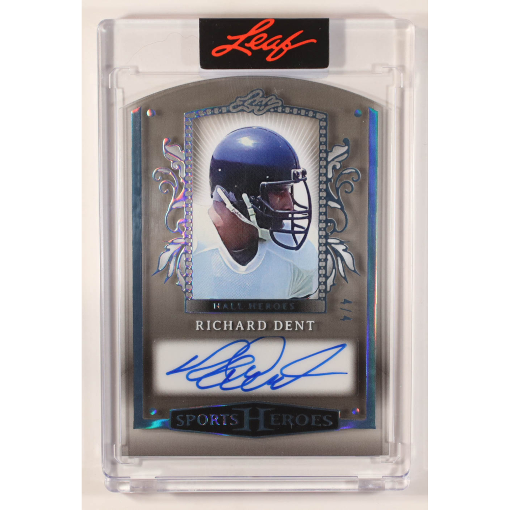 Richard Dent 2025 Leaf Sports Heroes Hall Heroes Autographs Clear Blue #HHRD1 #4/4 at PristineAuction.com