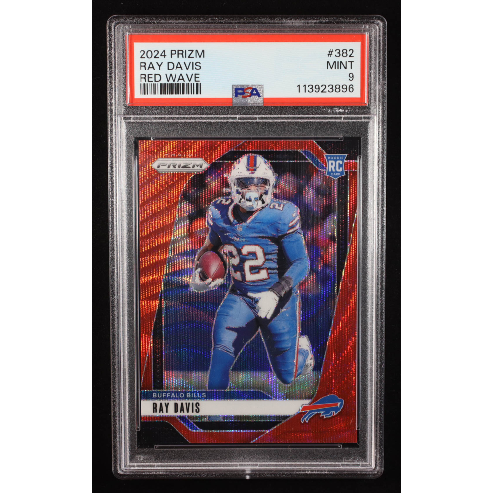 Ray Davis 2024 Panini Prizm Red Wave #382 RC #141/149 (PSA 9) at PristineAuction.com Ray Davis 2024 Panini Prizm Red Wave #382 RC #141/149 (PSA 9) at PristineAuction.com