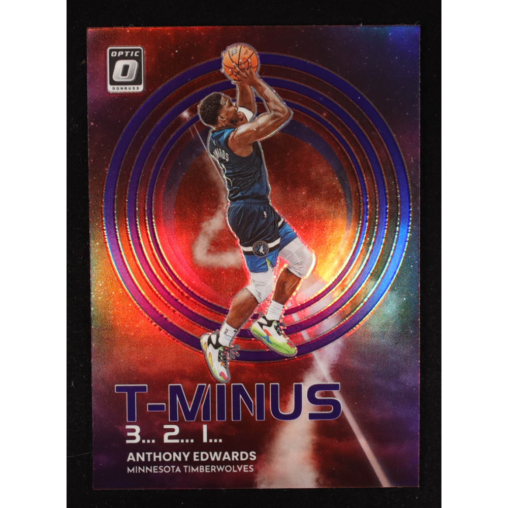 Anthony Edwards 2022-23 Donruss Optic T-Minus 3...2...1... Purple #11 at PristineAuction.com