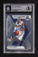 Allen Iverson Signed 2019-20 Panini Mosaic Silver HOF #287 (Beckett | Auto Grade BGS Authentic) at PristineAuction.com