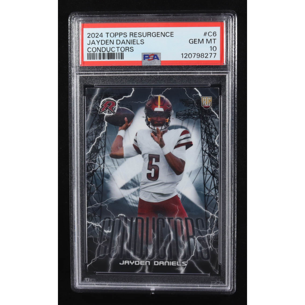 Jayden Daniels 2024 Topps Resurgence Conductors #C6 RC (PSA 10) at PristineAuction.com
