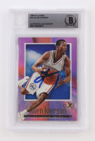 Allen Iverson Signed 1996-97 E-X2000 #53 RC (Beckett | Auto Grade BGS Authentic) at PristineAuction.com