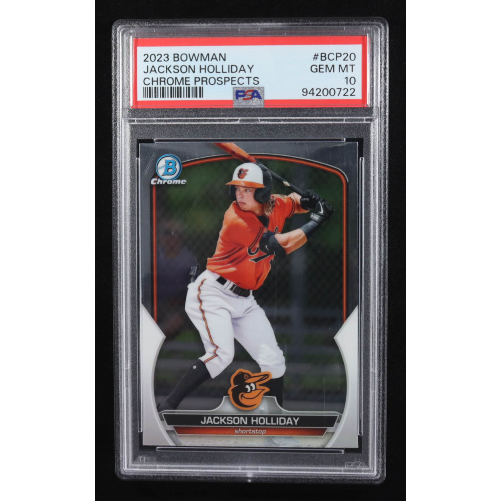 Jackson Holliday 2023 Bowman Chrome Prospects #BCP20 RC (PSA 10) at PristineAuction.com
