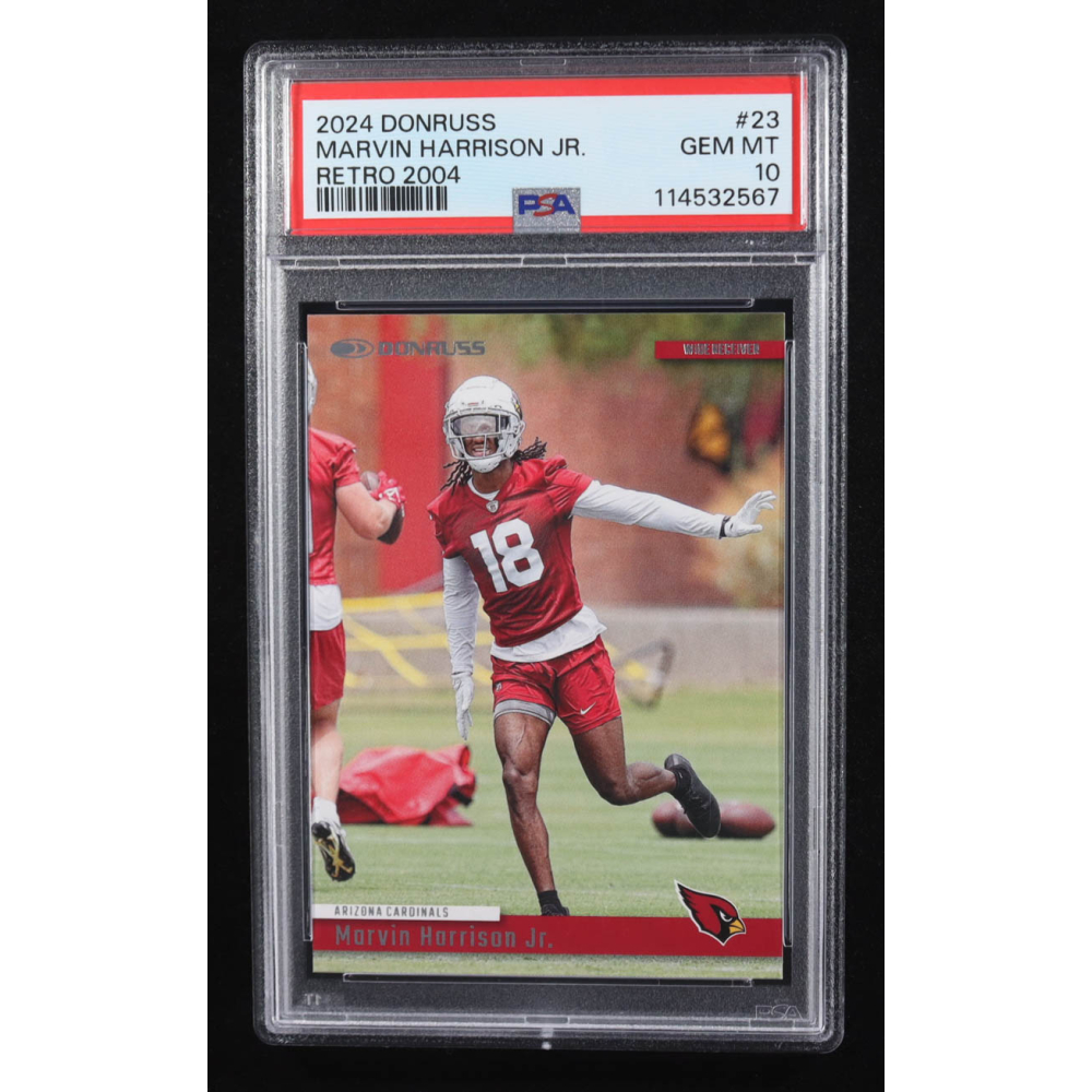 Marvin Harrison Jr. 2024 Donruss Retro '04 #23 RC (PSA 10) at PristineAuction.com