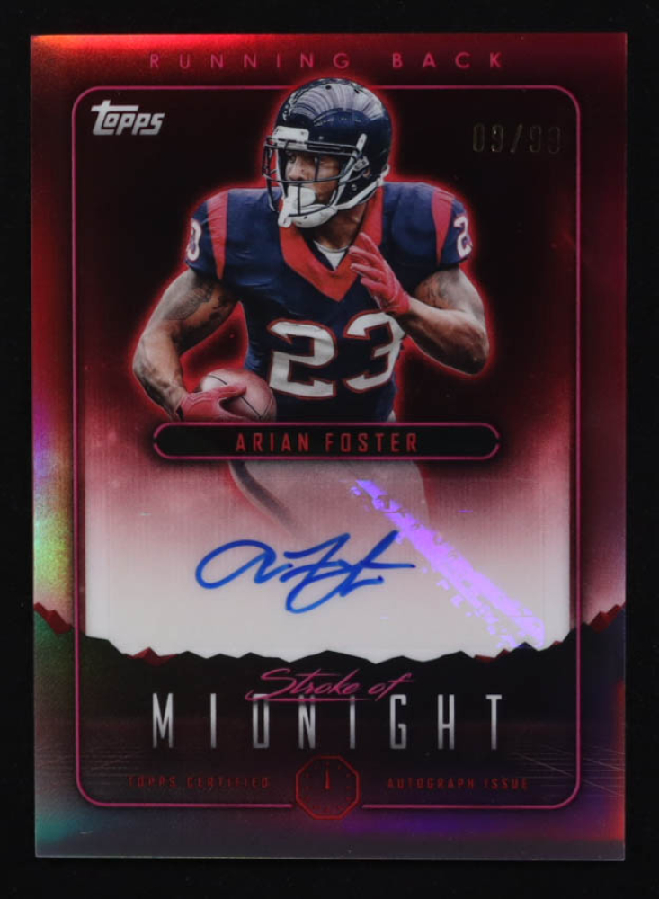 Arian Foster 2024 Topps Midnight Stroke of Midnight Autographs Twilight #SMA-AF #09/99