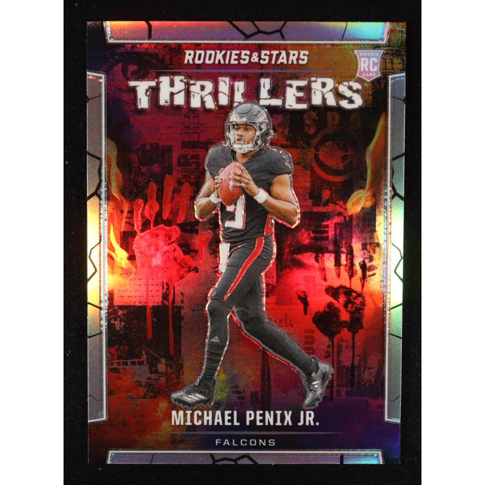 Michael Penix Jr. 2024 Rookies and Stars Thrillers Silver #25 RC at PristineAuction.com